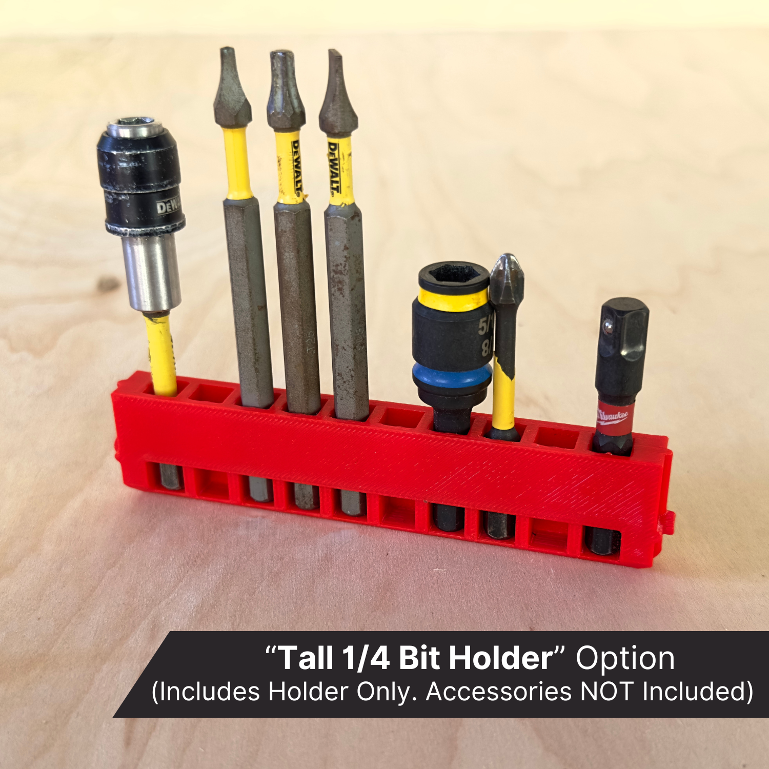 Drawer Bit Holders - Tall 1/4 Bit Holder image