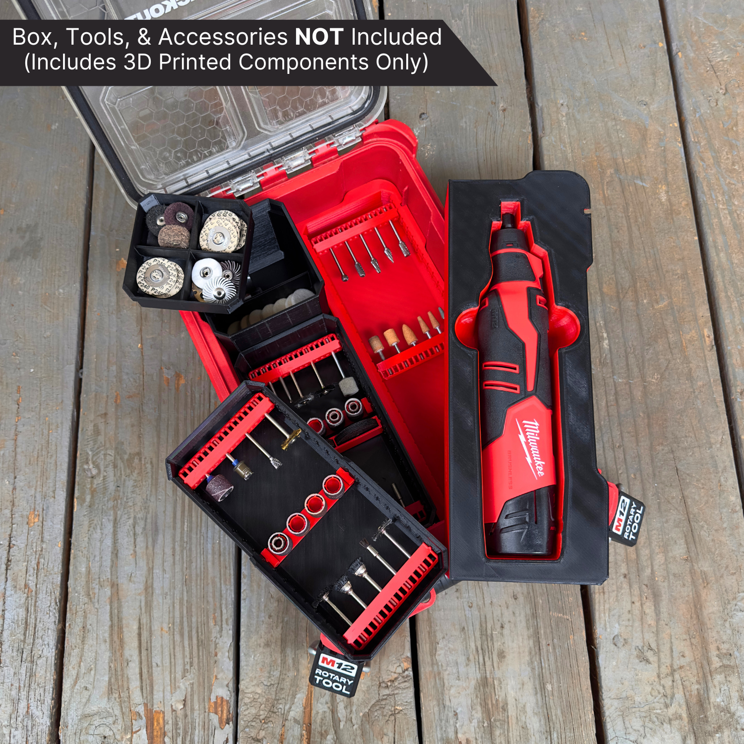 Ultimate NEW M12 Brushless Rotary Tool Organization Kit - Box image 1