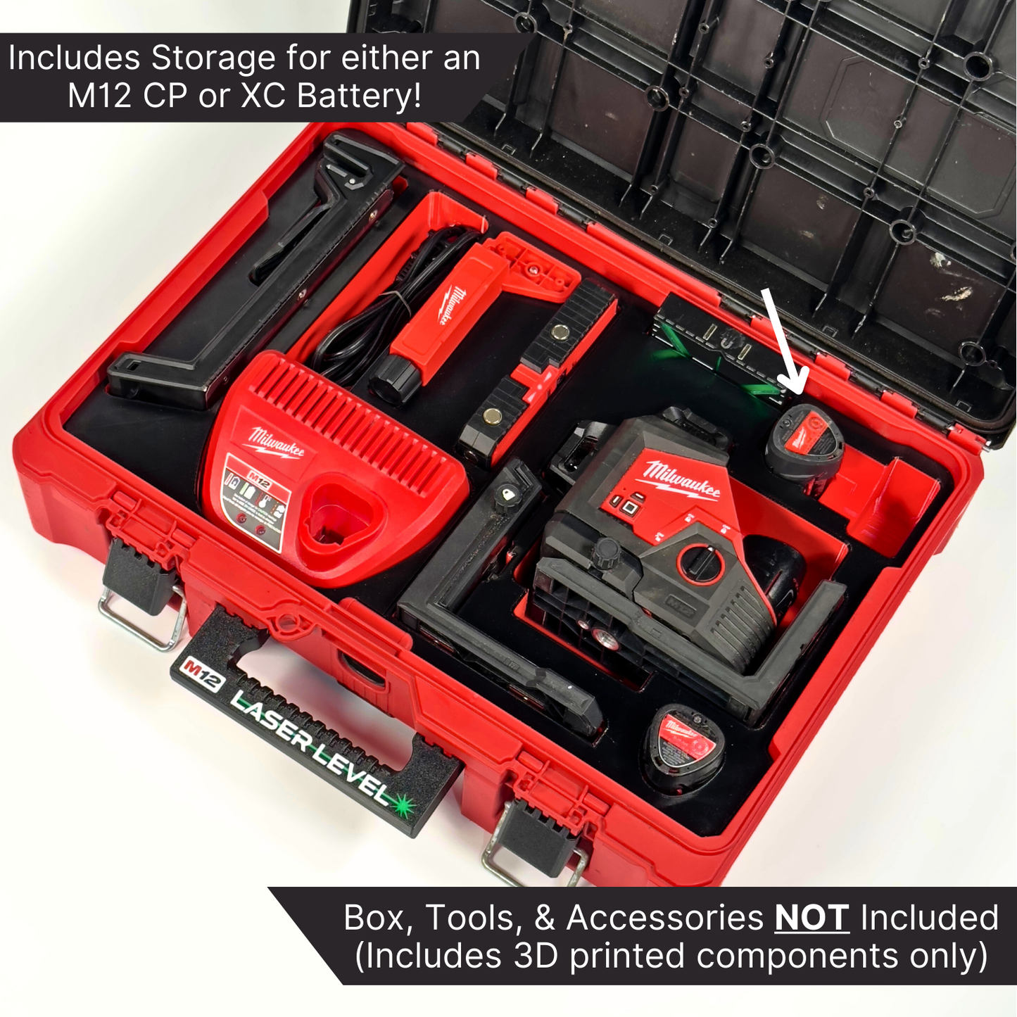 M12 Laser Level 3-Plane Custom Packout Insert | Tool Case