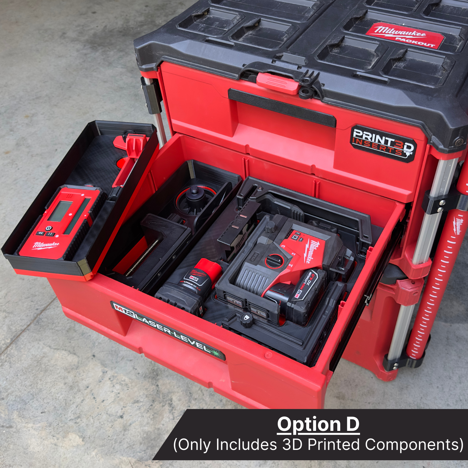 Ultimate M12 Laser Level 3-Plane Organization Kit - Drawers image 7