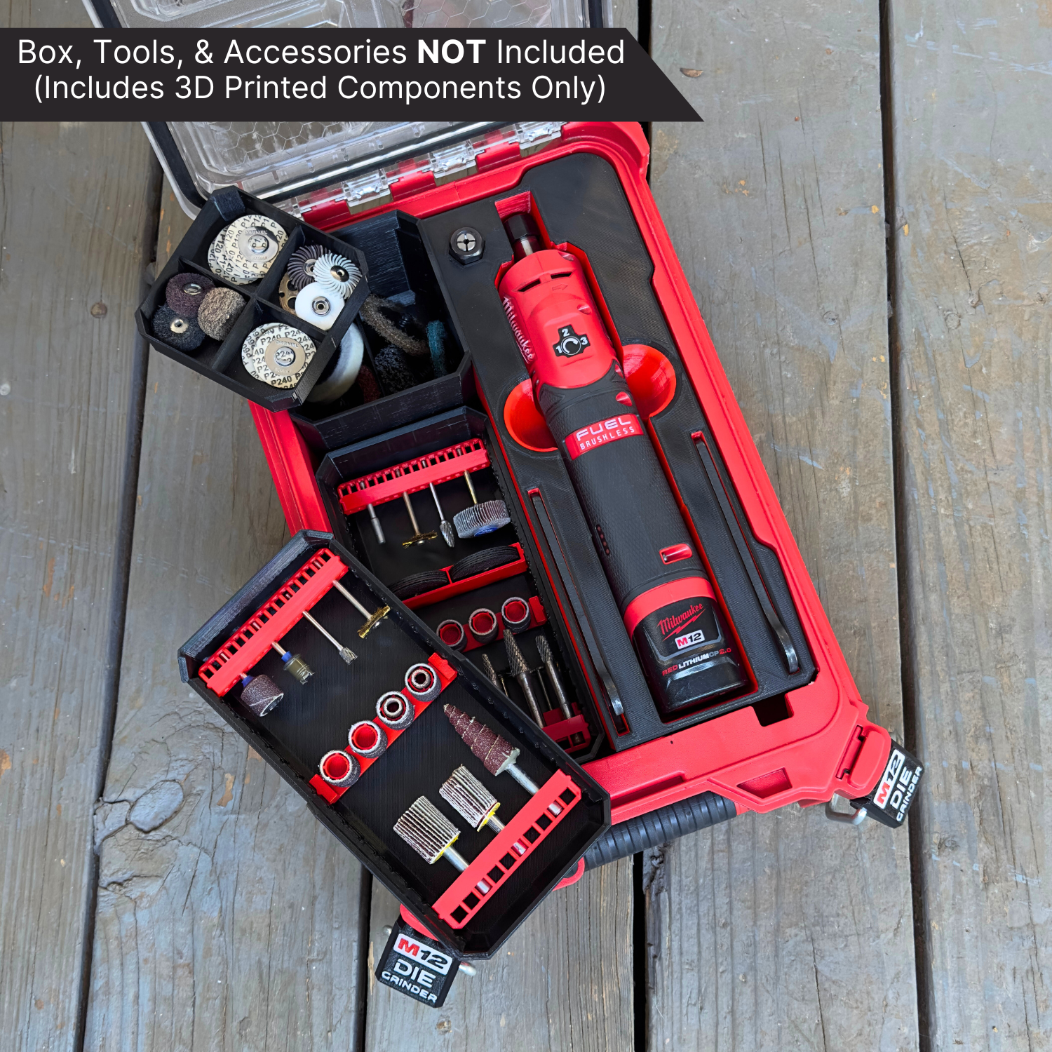 Ultimate M12 Straight Die Grinder Organization Kit - Box image 1