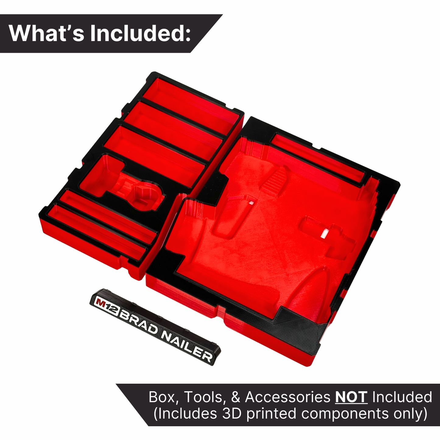 M12 Brad Nailer Custom Packout Insert | Drawers