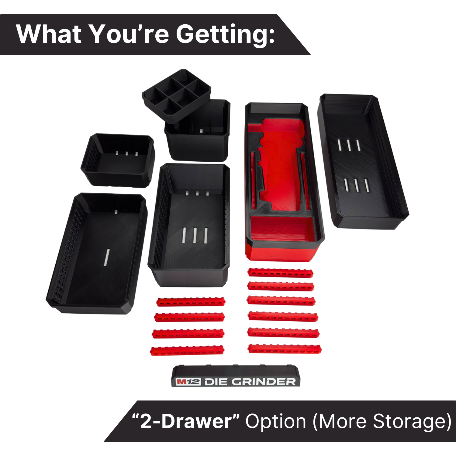M12 90 Degree Die Grinder Organization Kit - Drawers image 2