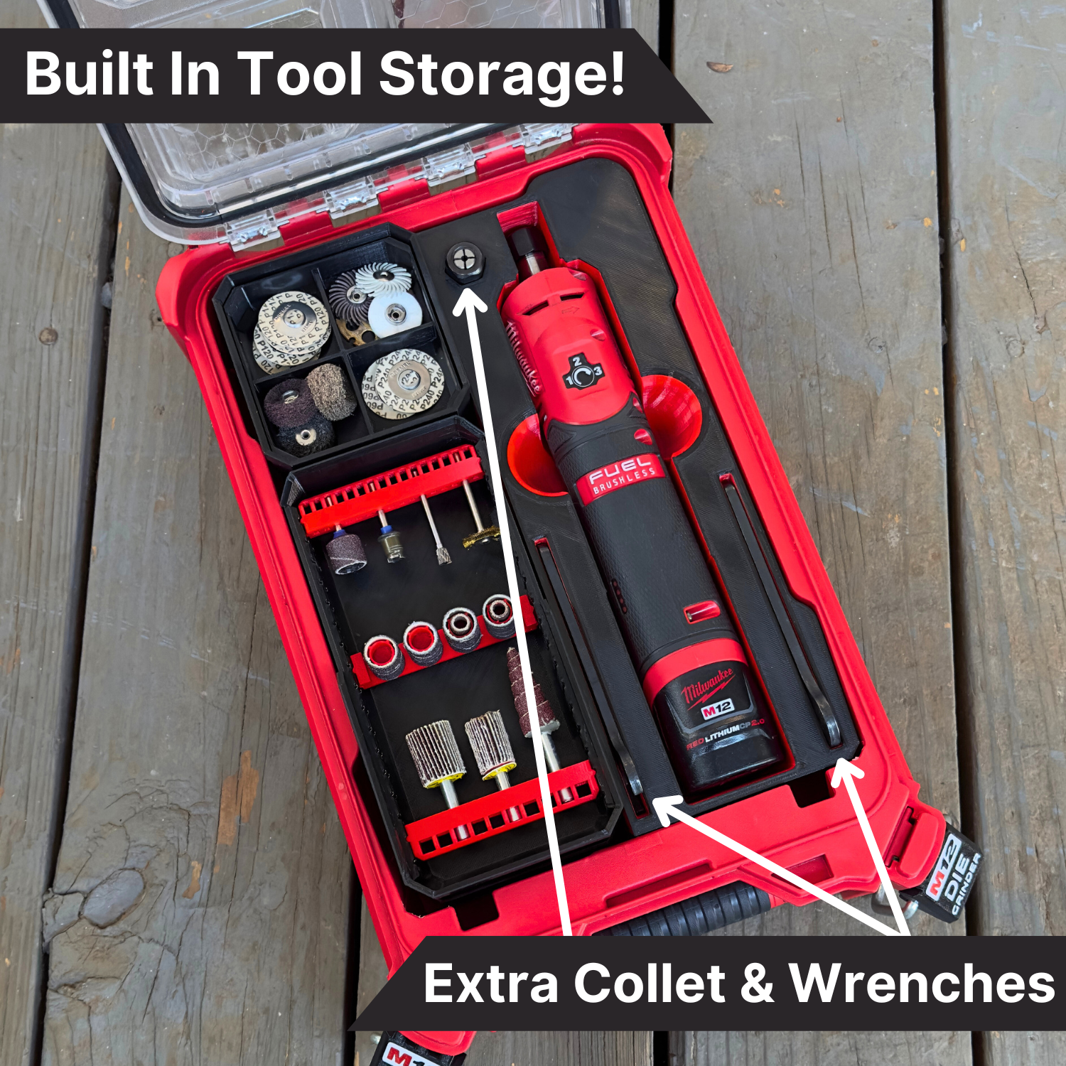 Ultimate M12 Straight Die Grinder Organization Kit - Box image 3