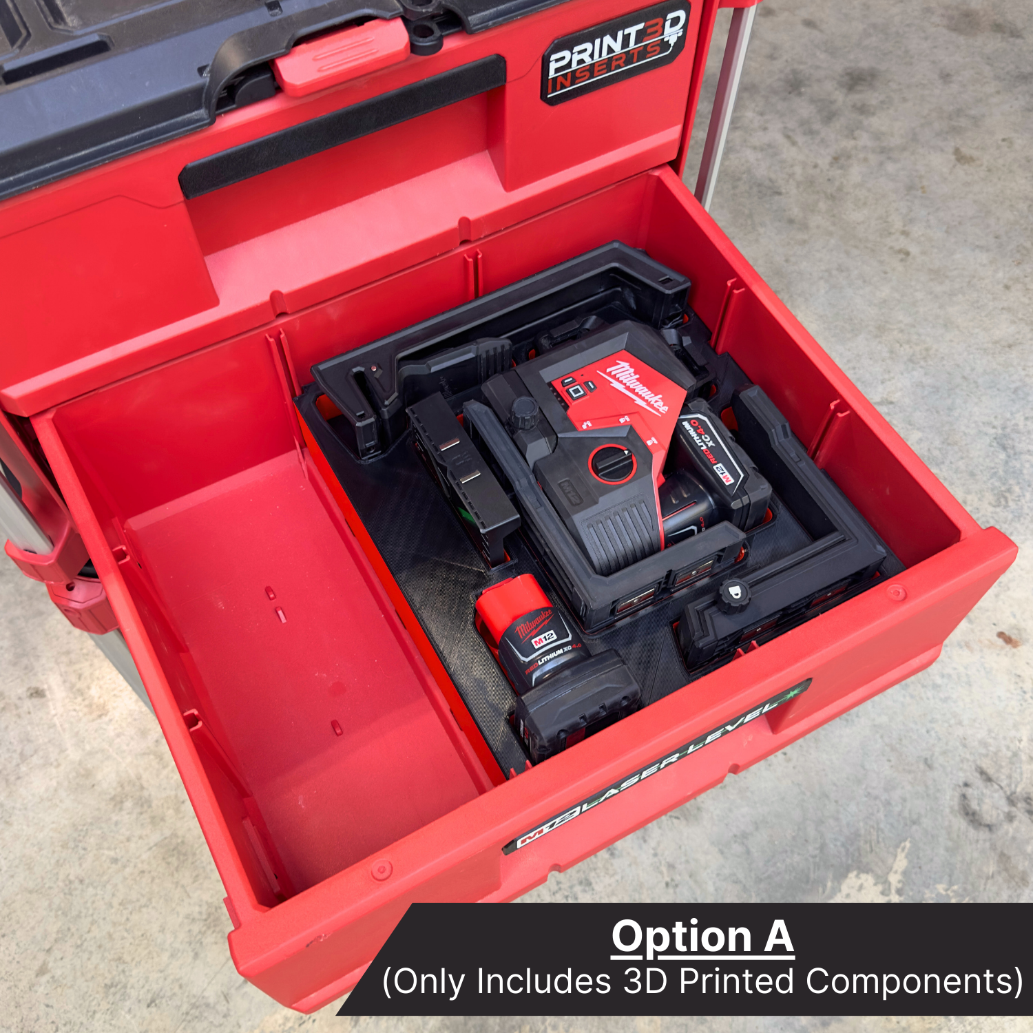 Ultimate M12 Laser Level 3-Plane Organization Kit - Drawers image 1