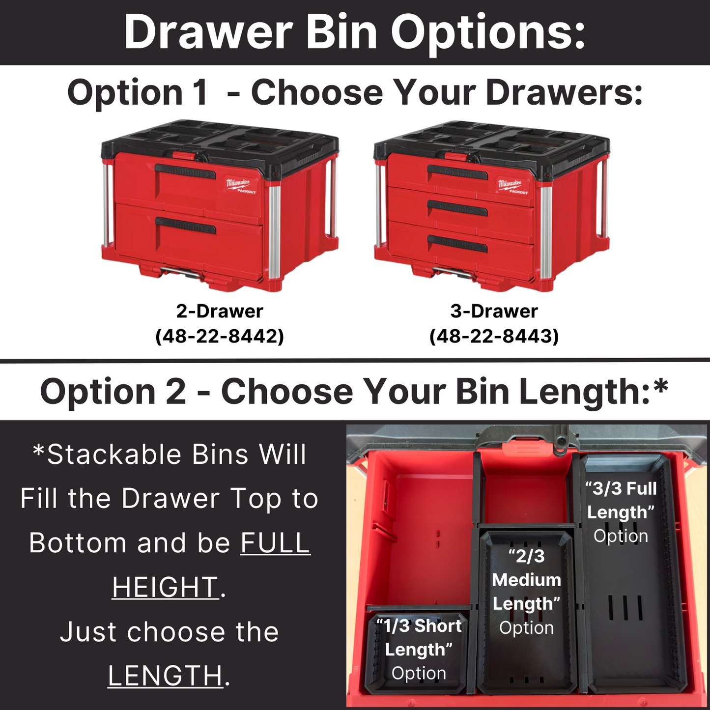 Packout Drawer Bins