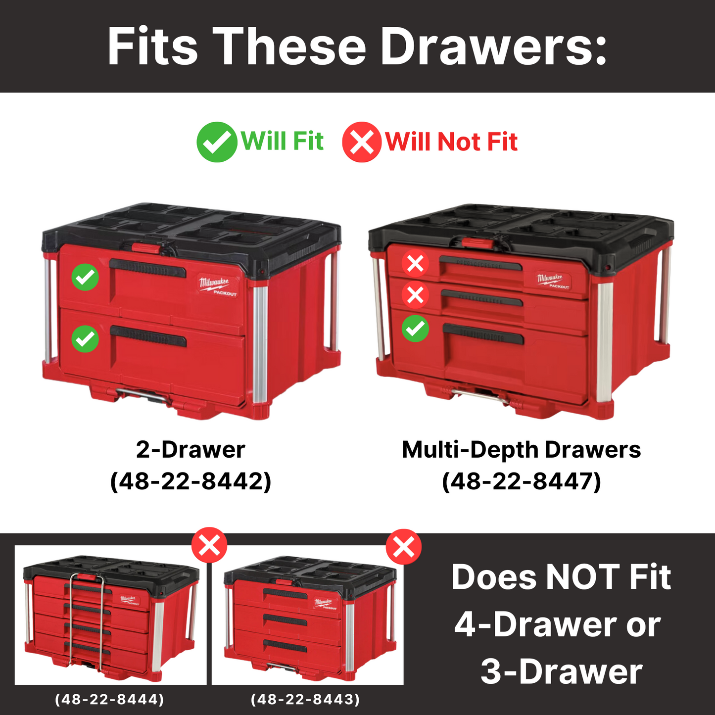 M18 Narrow Crown Stapler Custom Packout Insert | 2-Drawer Tool Box