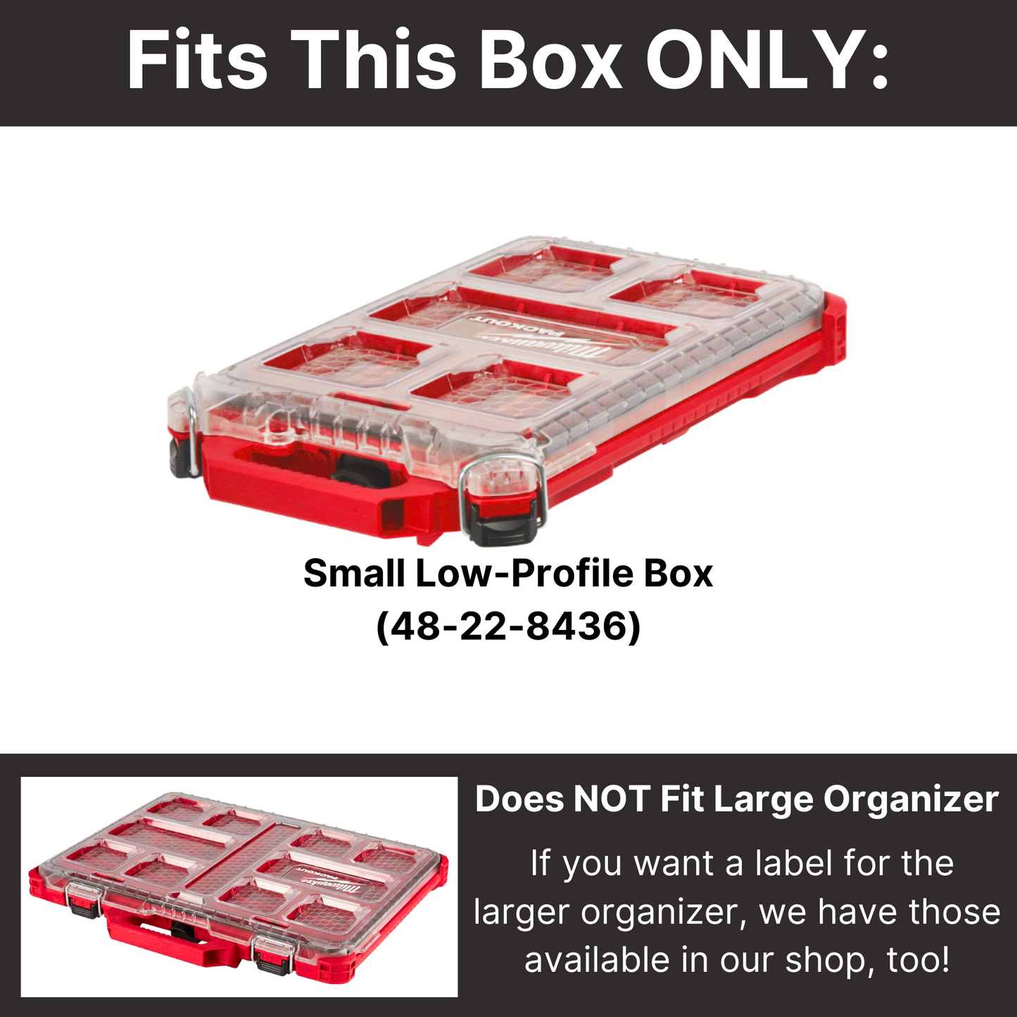 Custom Small Low-Profile Organizer Label