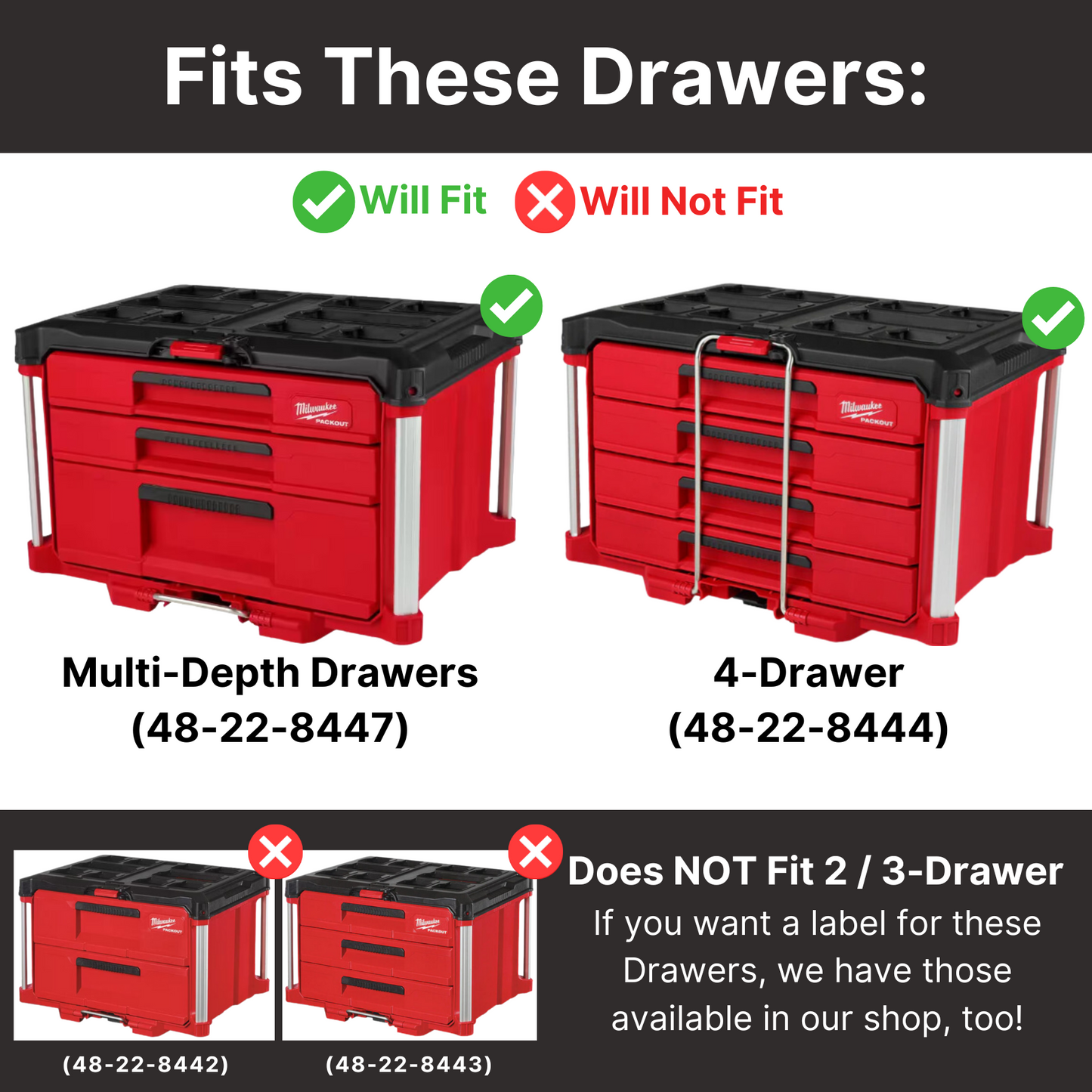 Custom Smaller Drawer Labels