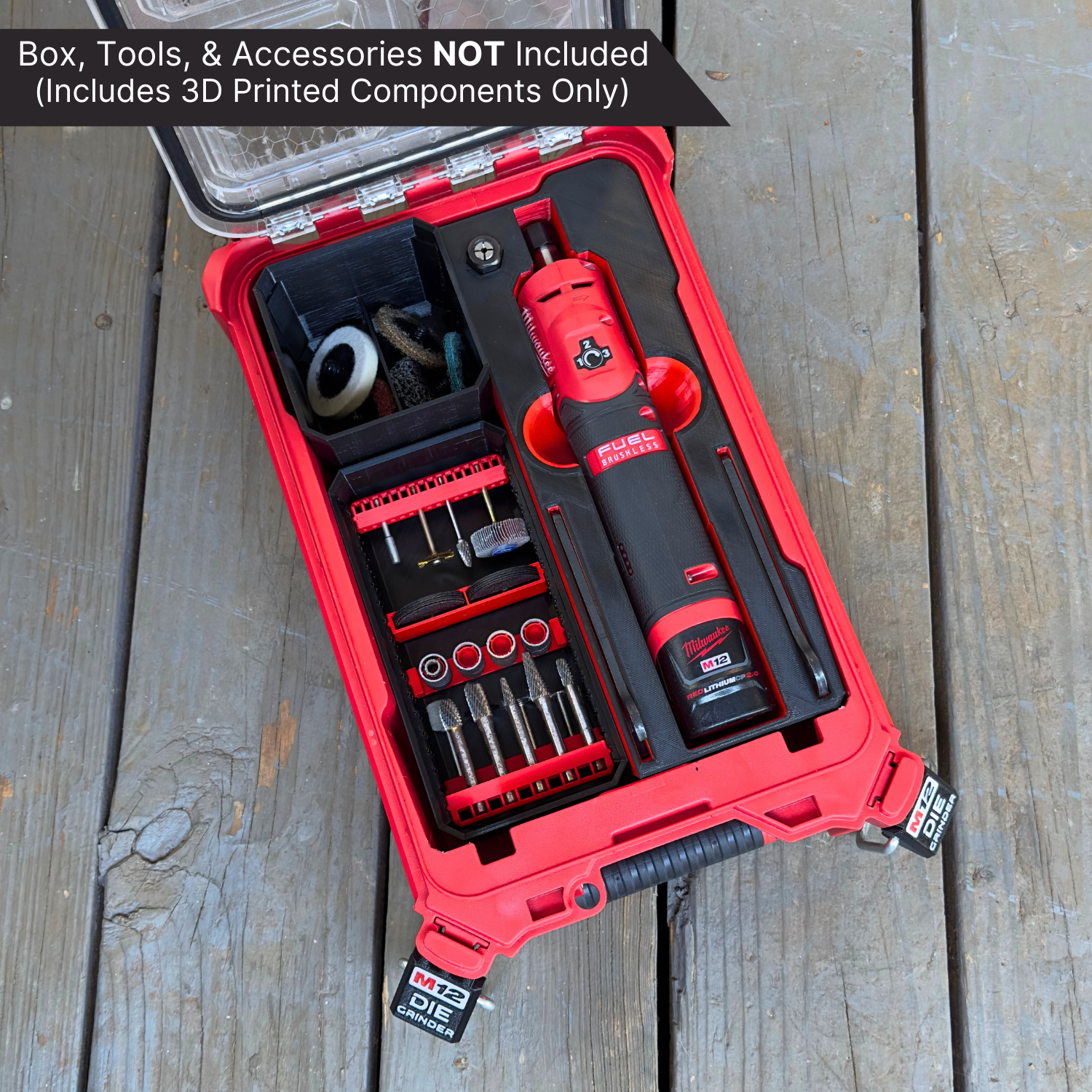 Ultimate M12 Straight Die Grinder Organization Kit - Box image 2