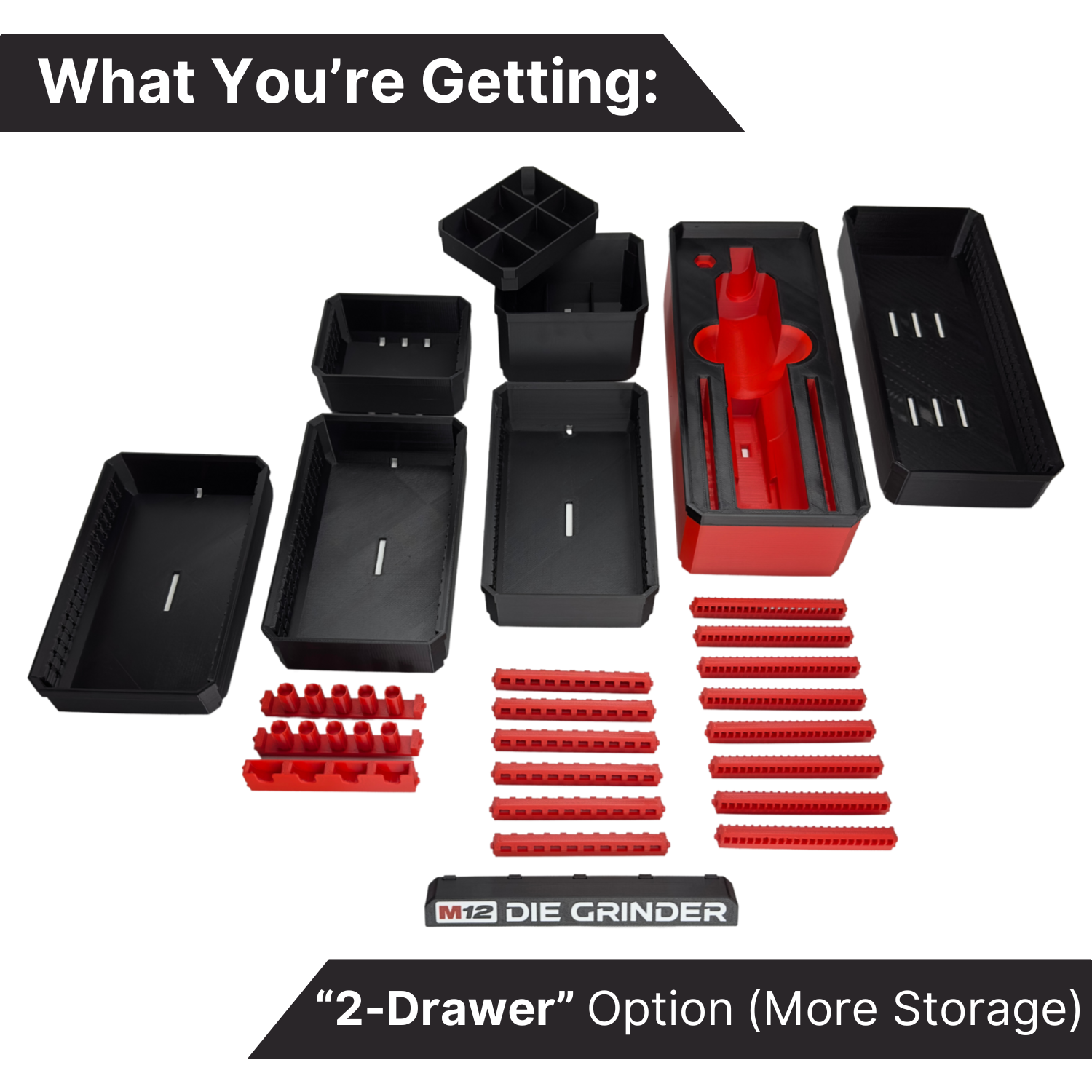 M12 Straight Die Grinder Ultimate Organization Kit - Drawers image 2