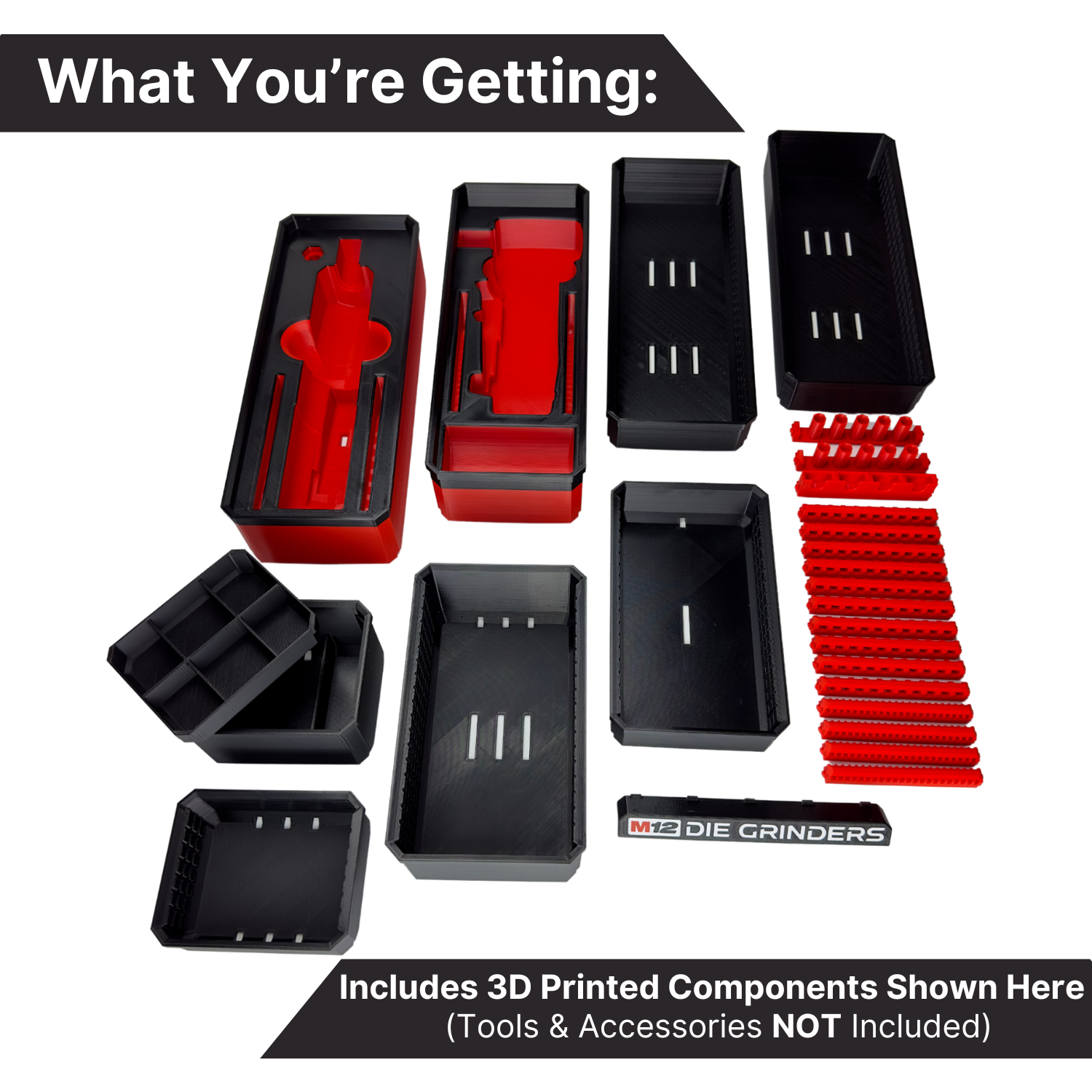 M12 Right Angle & Straight Die Grinders Organization Kit - 2 Drawer image 2