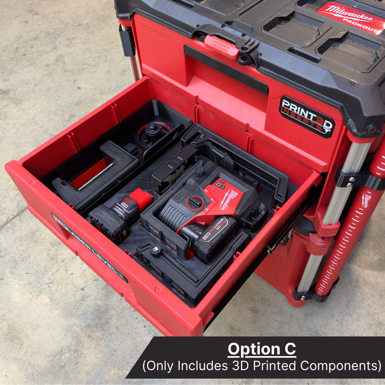 Ultimate M12 Laser Level 3-Plane Organization Kit - Drawers image 5