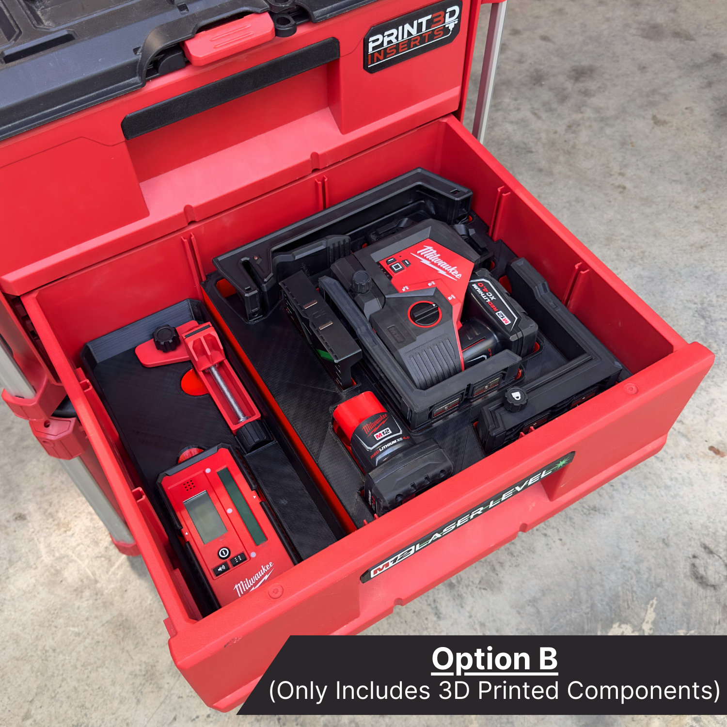 Ultimate M12 Laser Level 3-Plane Organization Kit - Drawers image 3