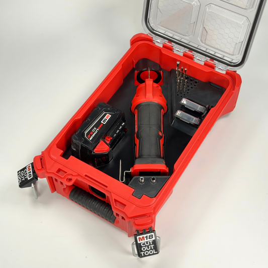 M18 Drywall Cut Out Rotary Tool Custom Packout Insert | Small Parts Box