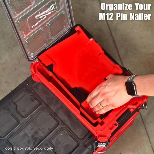 M12 Pin Nailer Custom Packout Insert | Small Parts Organizer