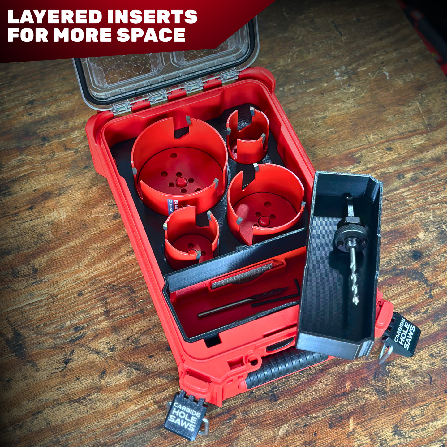 Carbide Hole Saw 8 pc Organization Kit | Small Parts Organizer