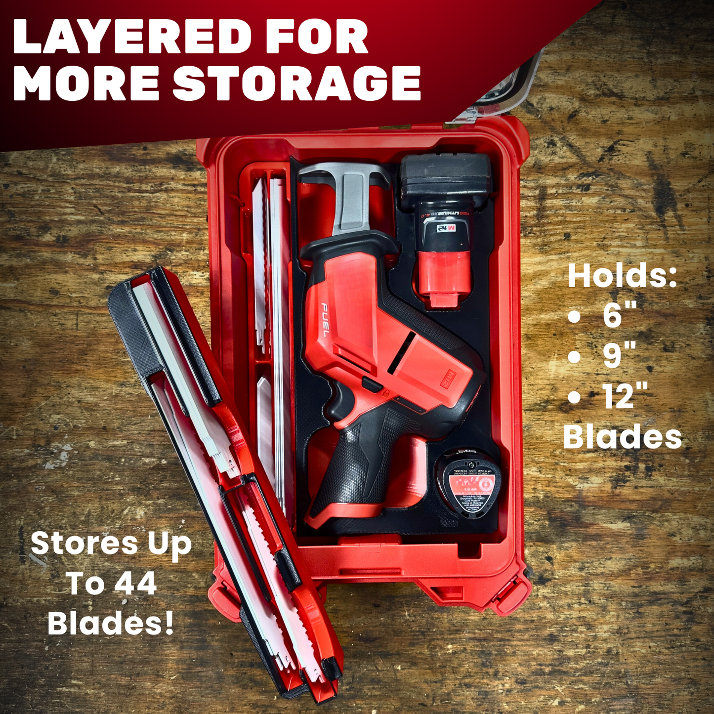 PACKOUT M12 FUEL Hackzall Reciprocating Saw Kit - Box