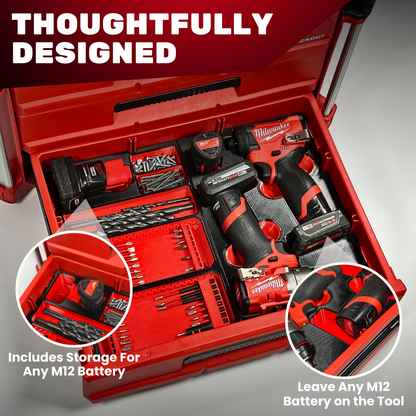 PACKOUT M12 Drill/Driver Organization Kit - Drawers