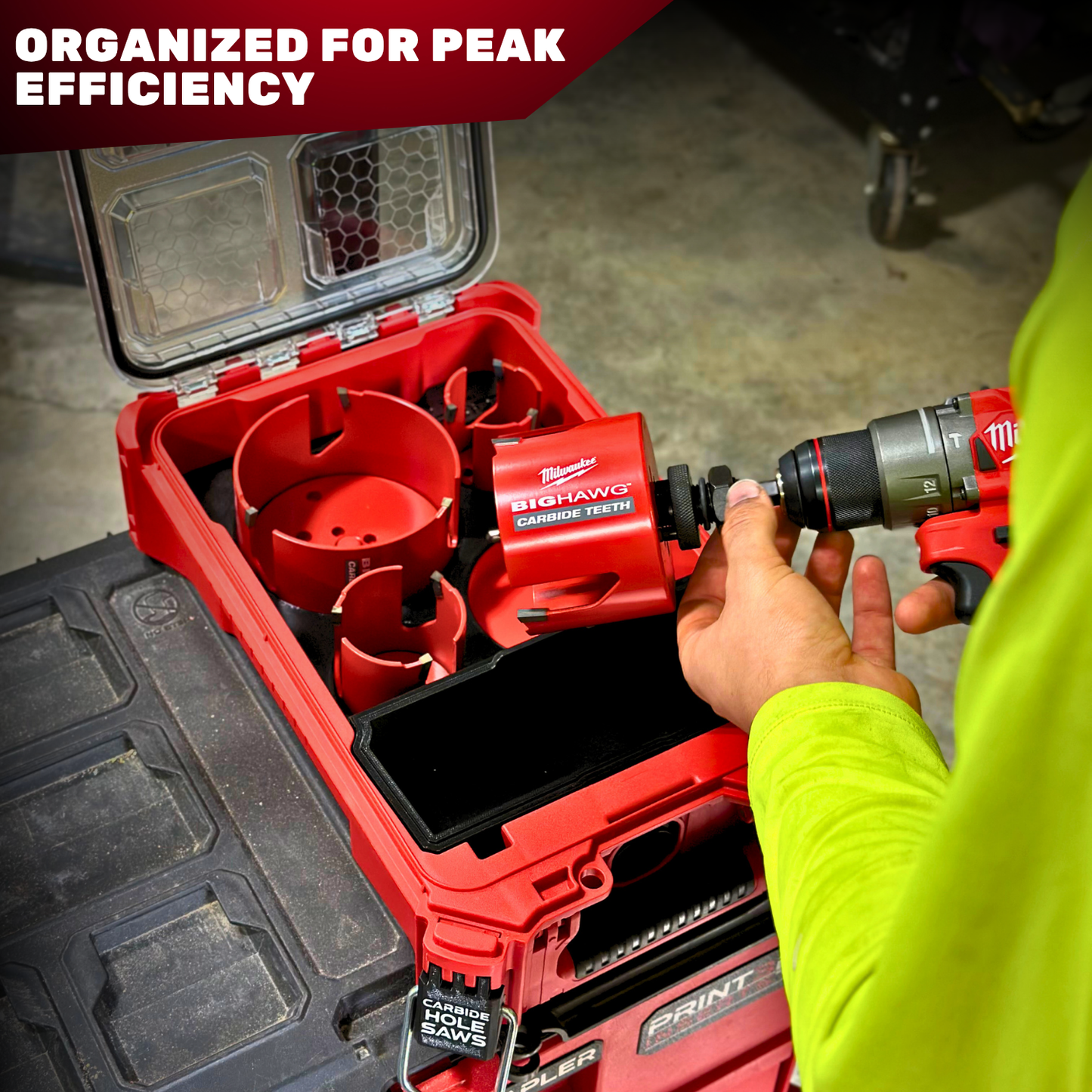 Carbide Hole Saw 8 pc Organization Kit | Small Parts Organizer