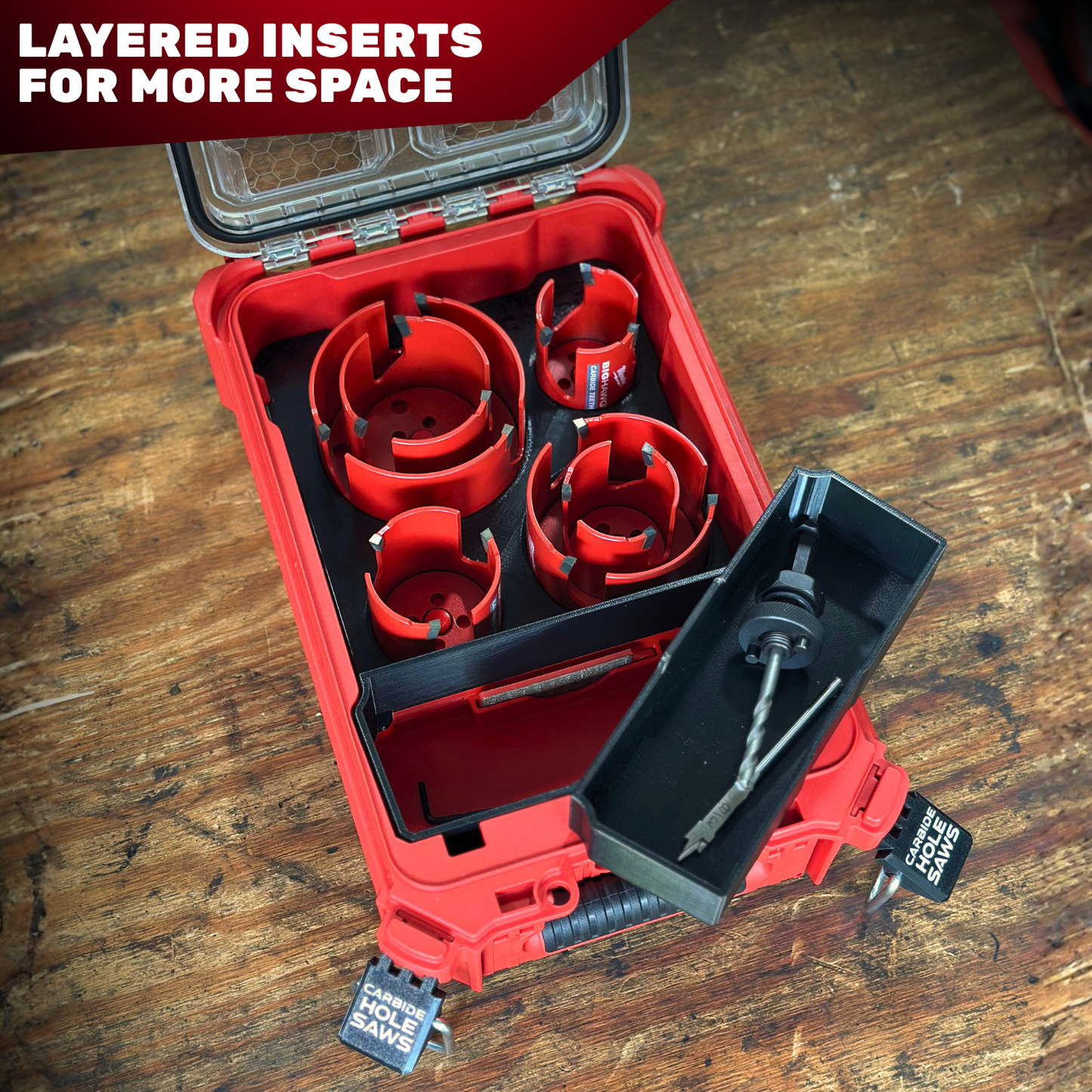 Carbide Hole Saw 10 pc Organization Kit | Small Parts Organizer