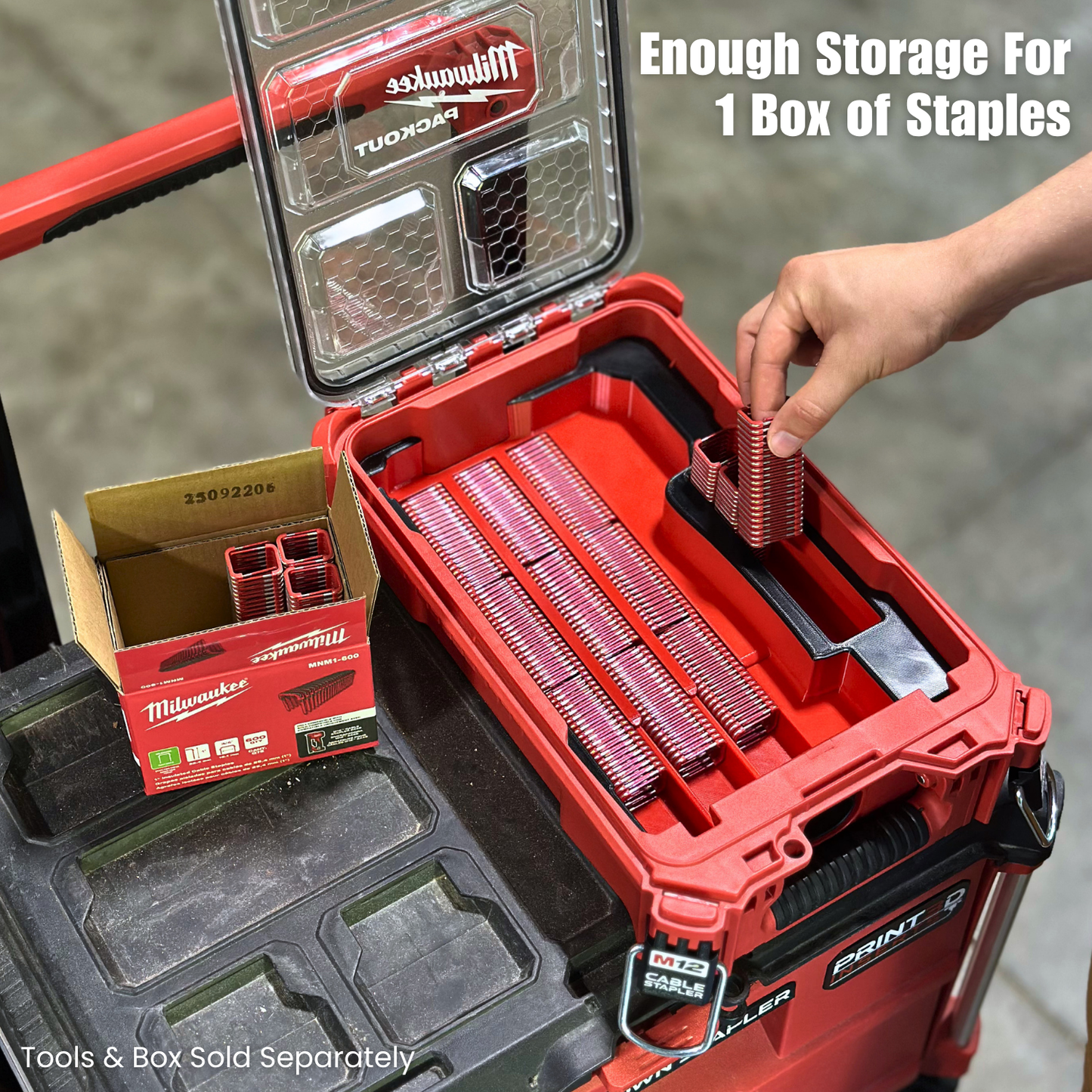 M12 Cable Stapler Insert | Small Parts Organizer