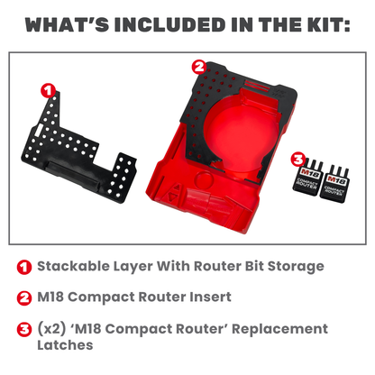 M18 Compact Router Insert | Small Parts Organizer