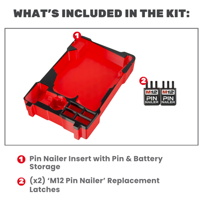 M12 Pin Nailer Custom Packout Insert | Small Parts Organizer