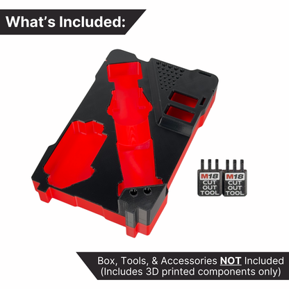 M18 Drywall Cut Out Rotary Tool Custom Packout Insert | Small Parts Box