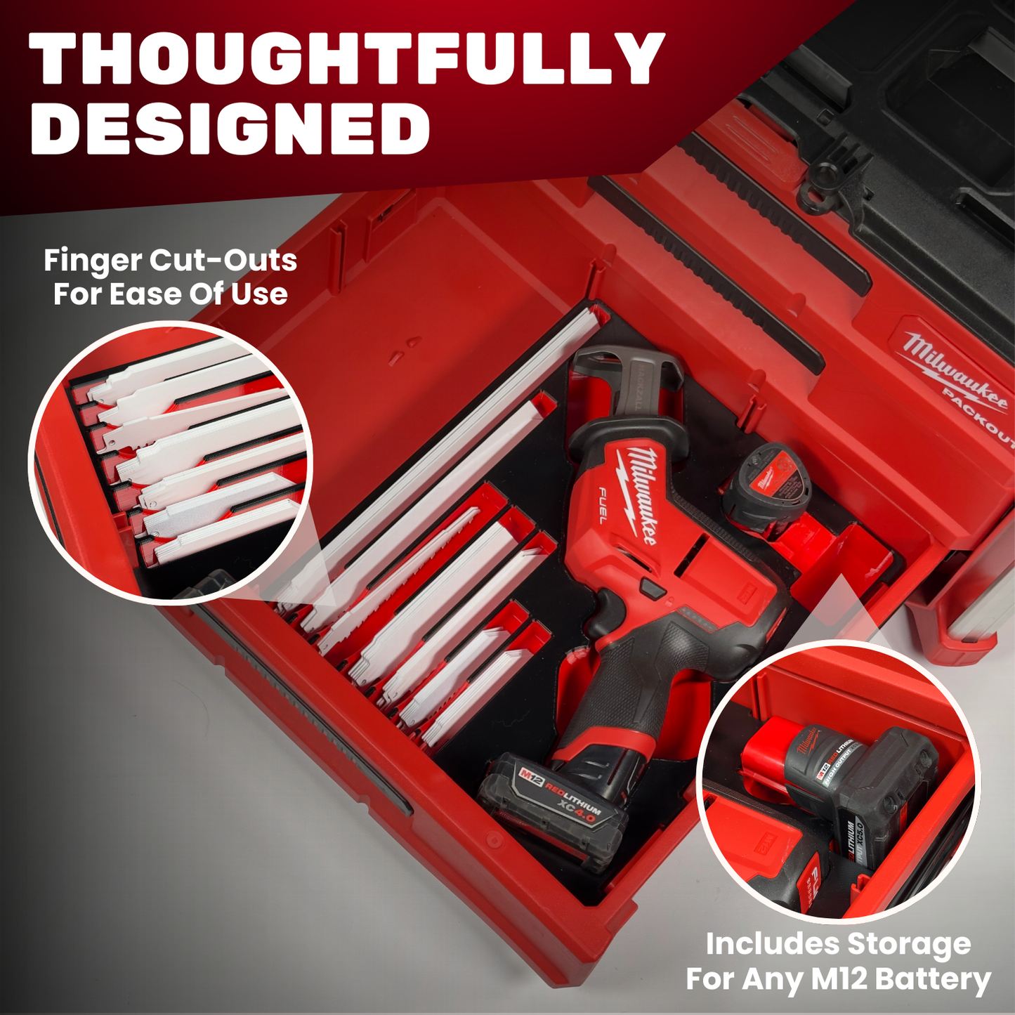 PACKOUT M12 FUEL Hackzall Reciprocating Saw Kit - Drawers