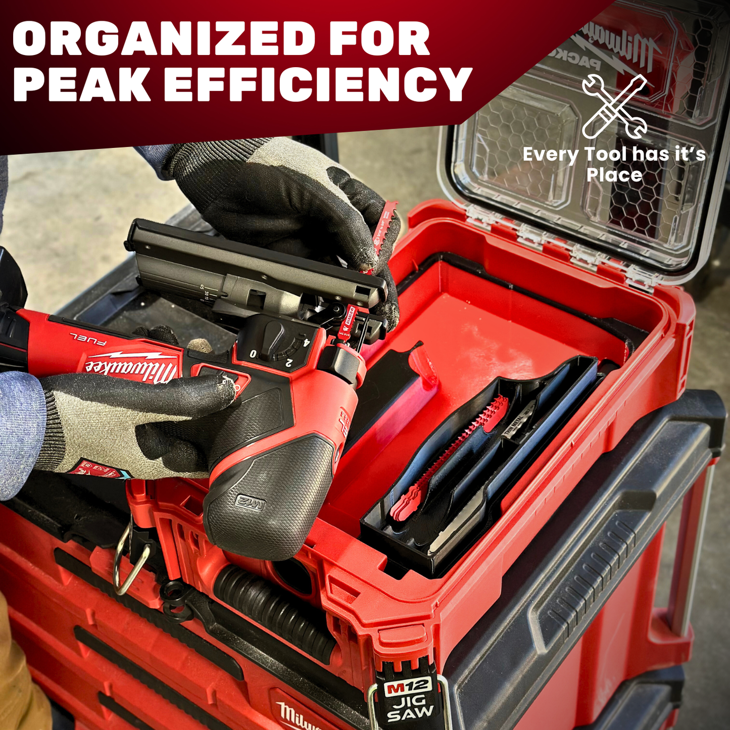 M12 Jig Saw Organization Kit - Packout Box