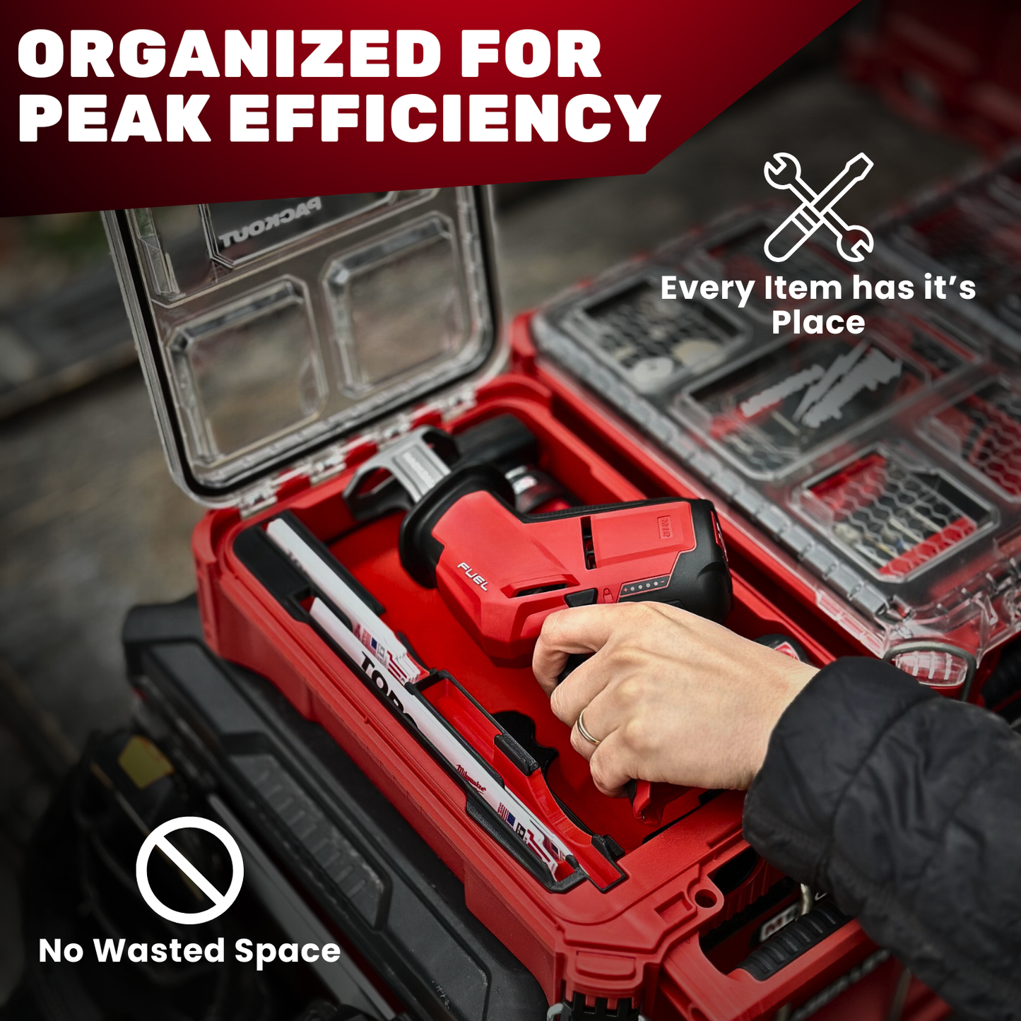 PACKOUT M12 FUEL Hackzall Reciprocating Saw Kit - Box