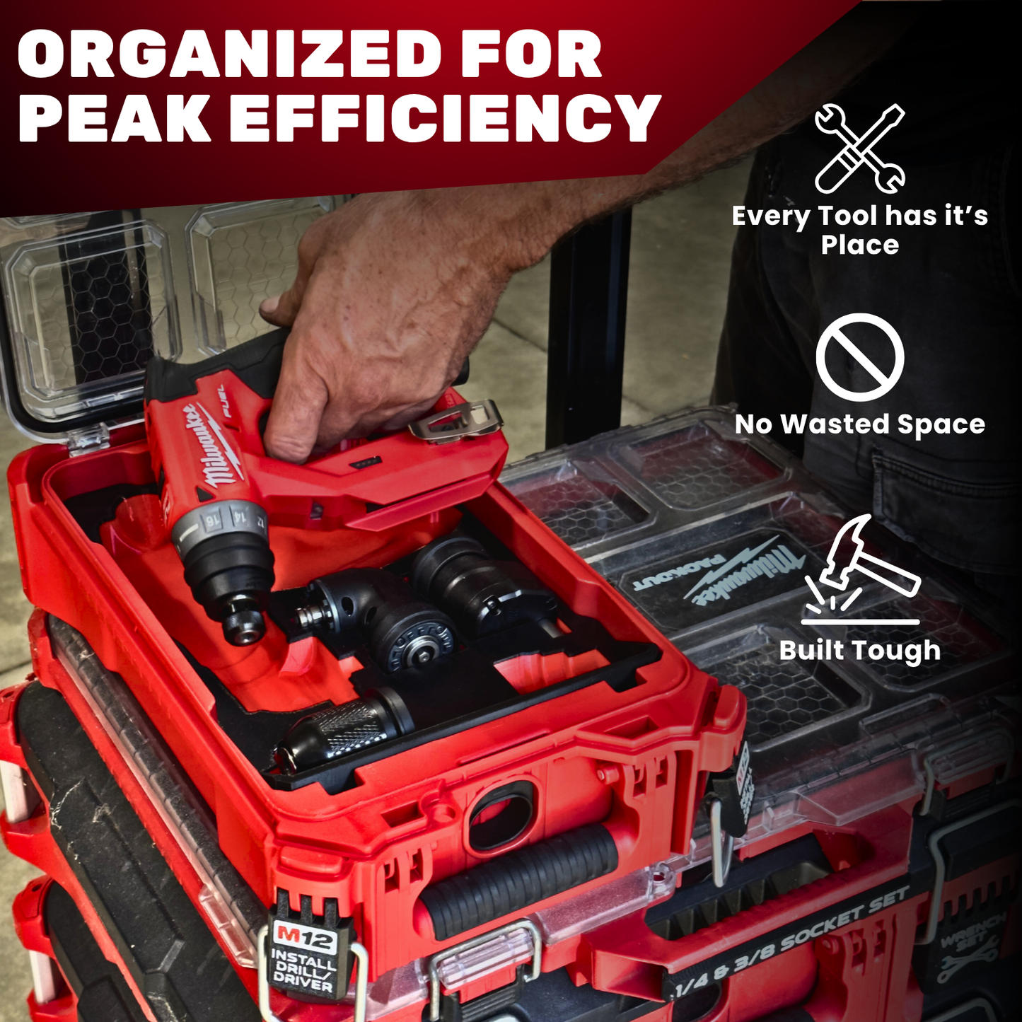 Ultimate M12 Install Drill/Driver Organization Kit - Box