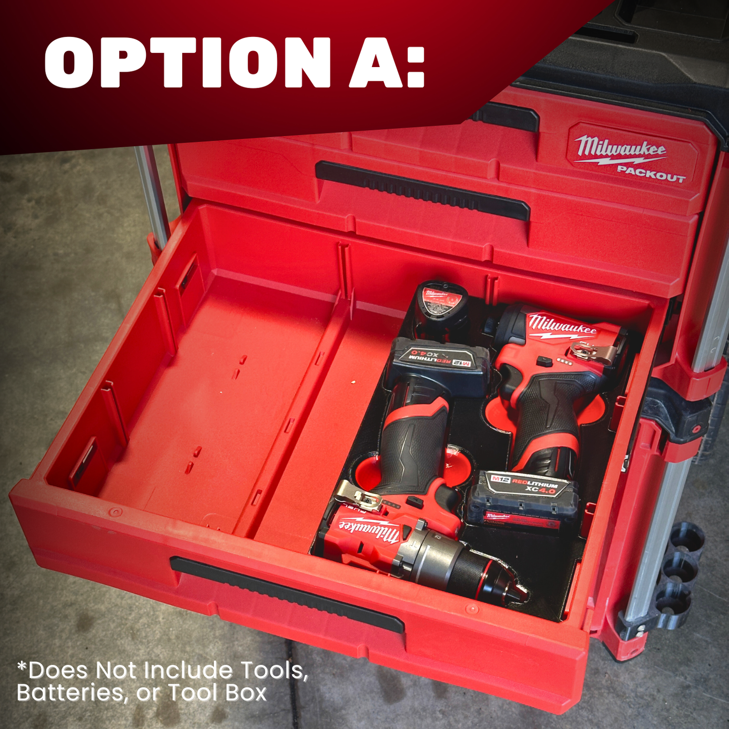 PACKOUT M12 Drill/Driver Organization Kit - Drawers