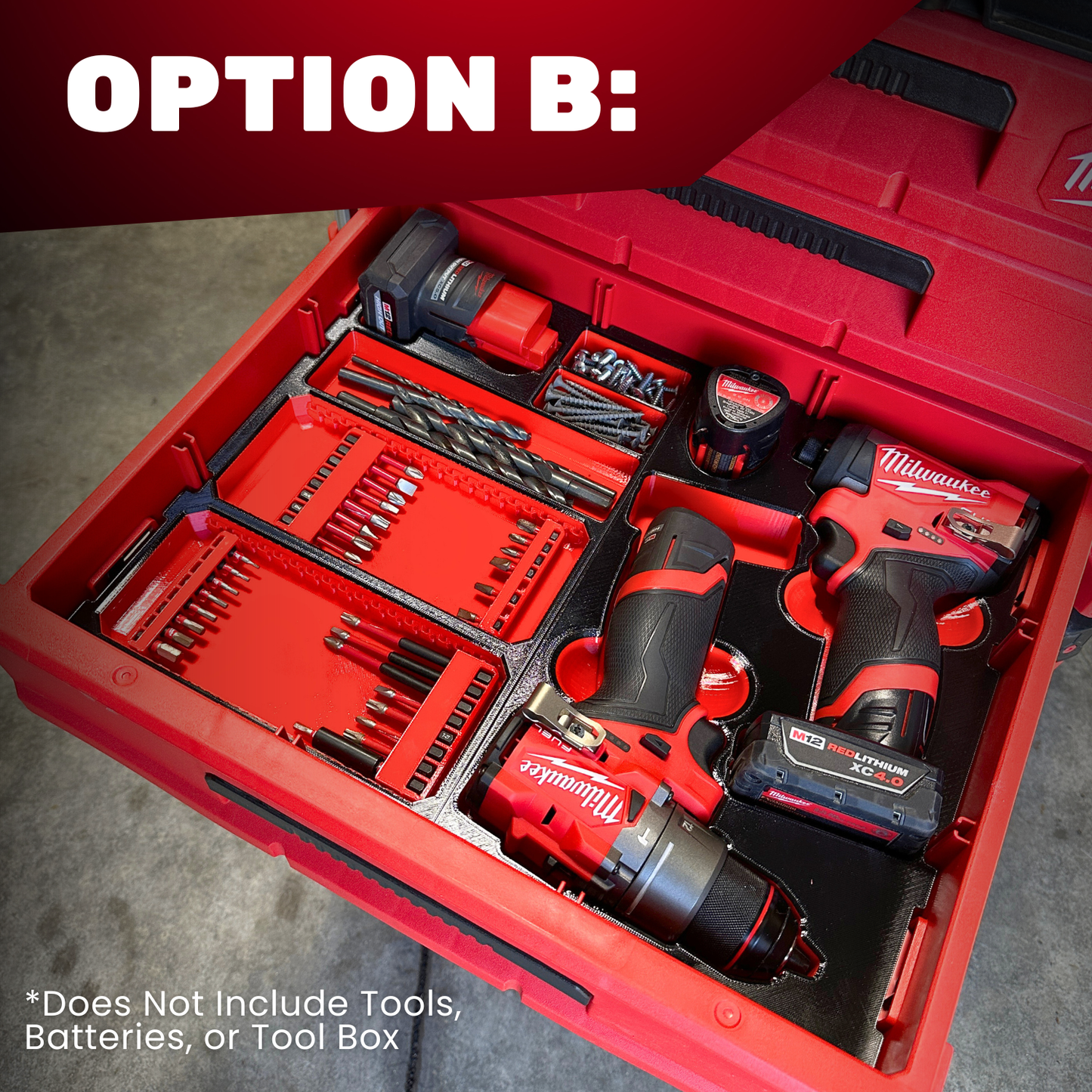 PACKOUT M12 Drill/Driver Organization Kit - Drawers