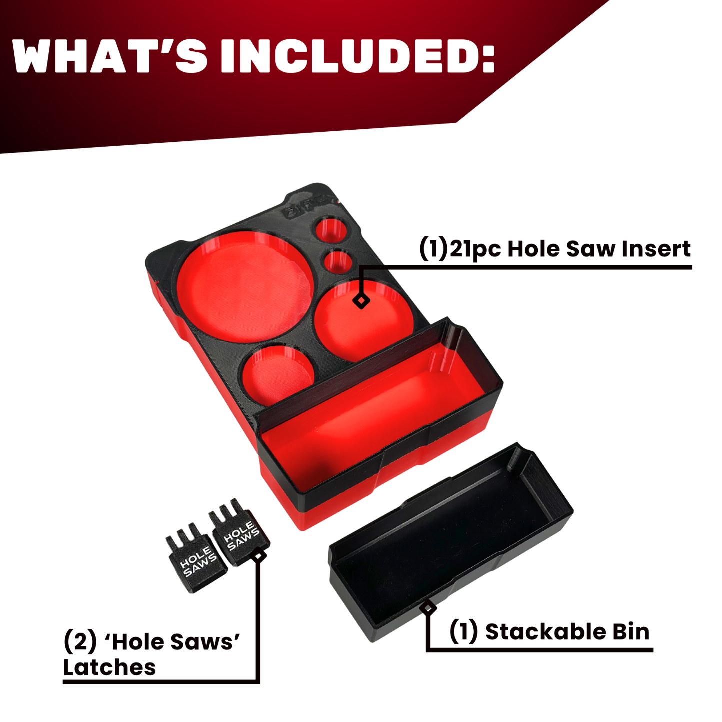 Hole Saw 21 pc Organization Kit - Packout Box