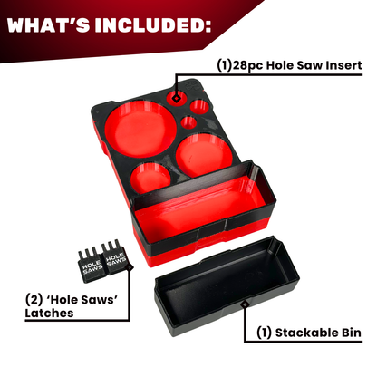 Hole Saw 28 pc Organization Kit - Packout Box