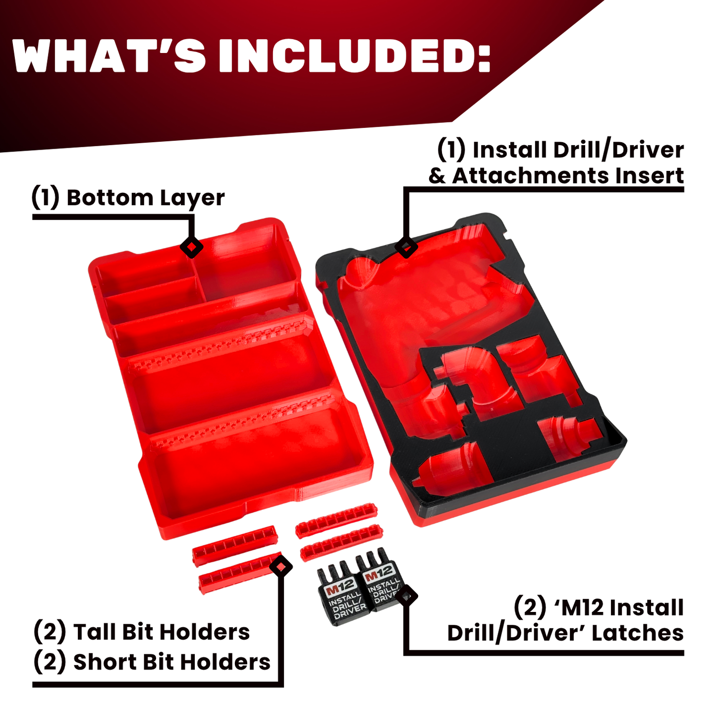 Ultimate M12 Install Drill/Driver Organization Kit - Box