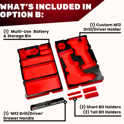 PACKOUT M12 Drill/Driver Organization Kit - Drawers