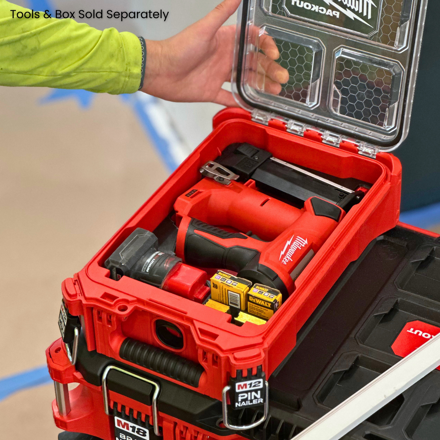 M12 Pin Nailer Custom Packout Insert | Small Parts Organizer