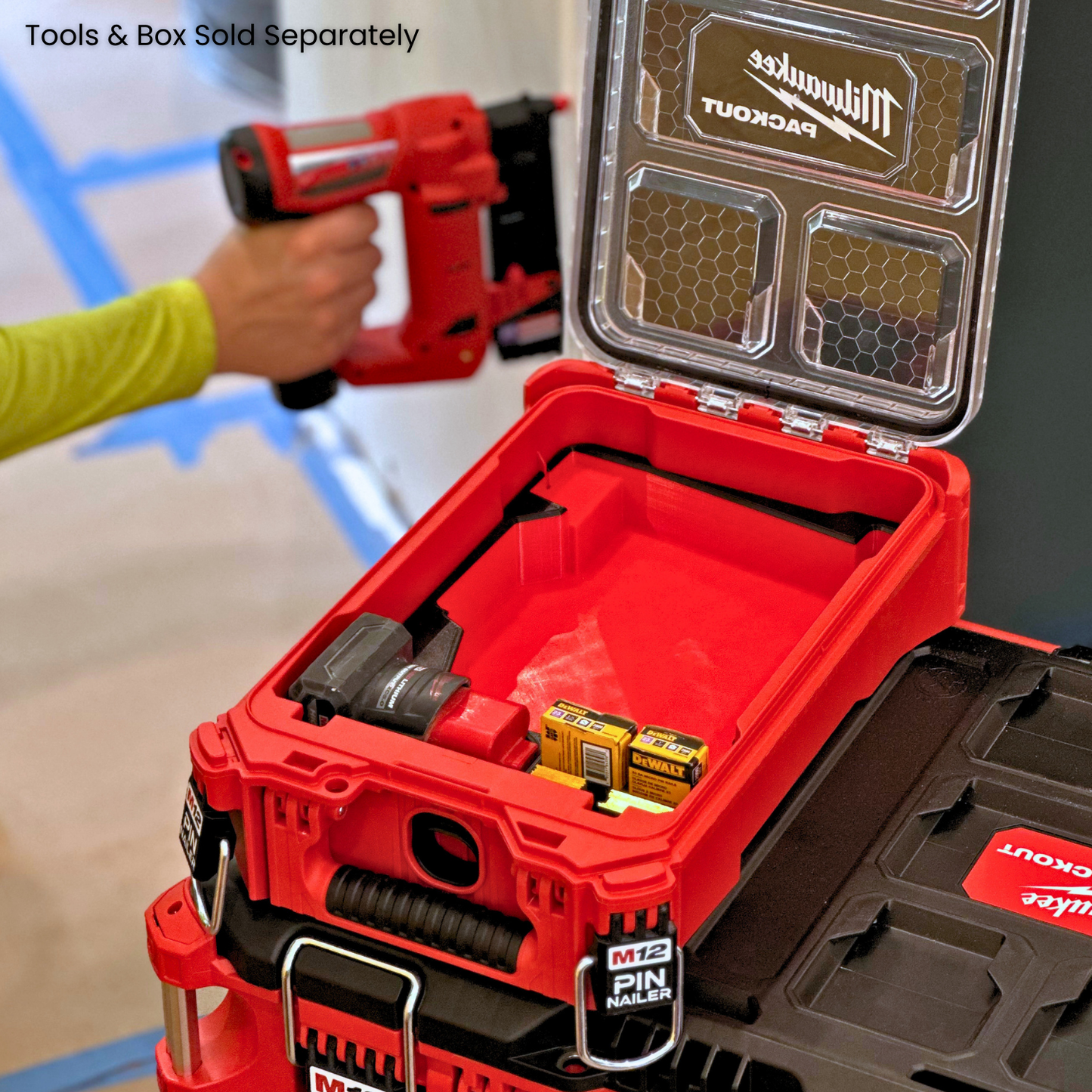 M12 Pin Nailer Custom Packout Insert | Small Parts Organizer