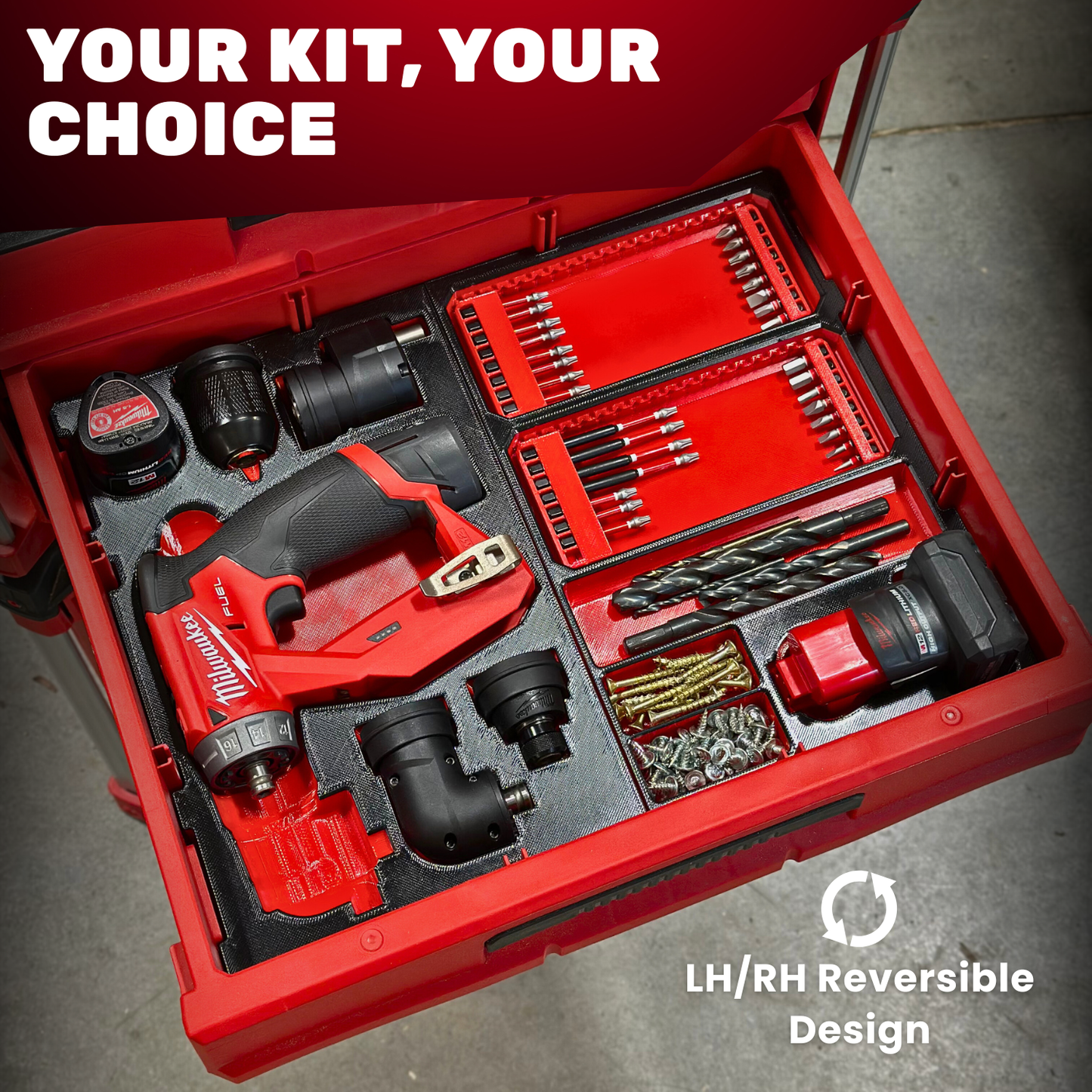 M12 Install Drill/Driver Organization Kit - Drawers