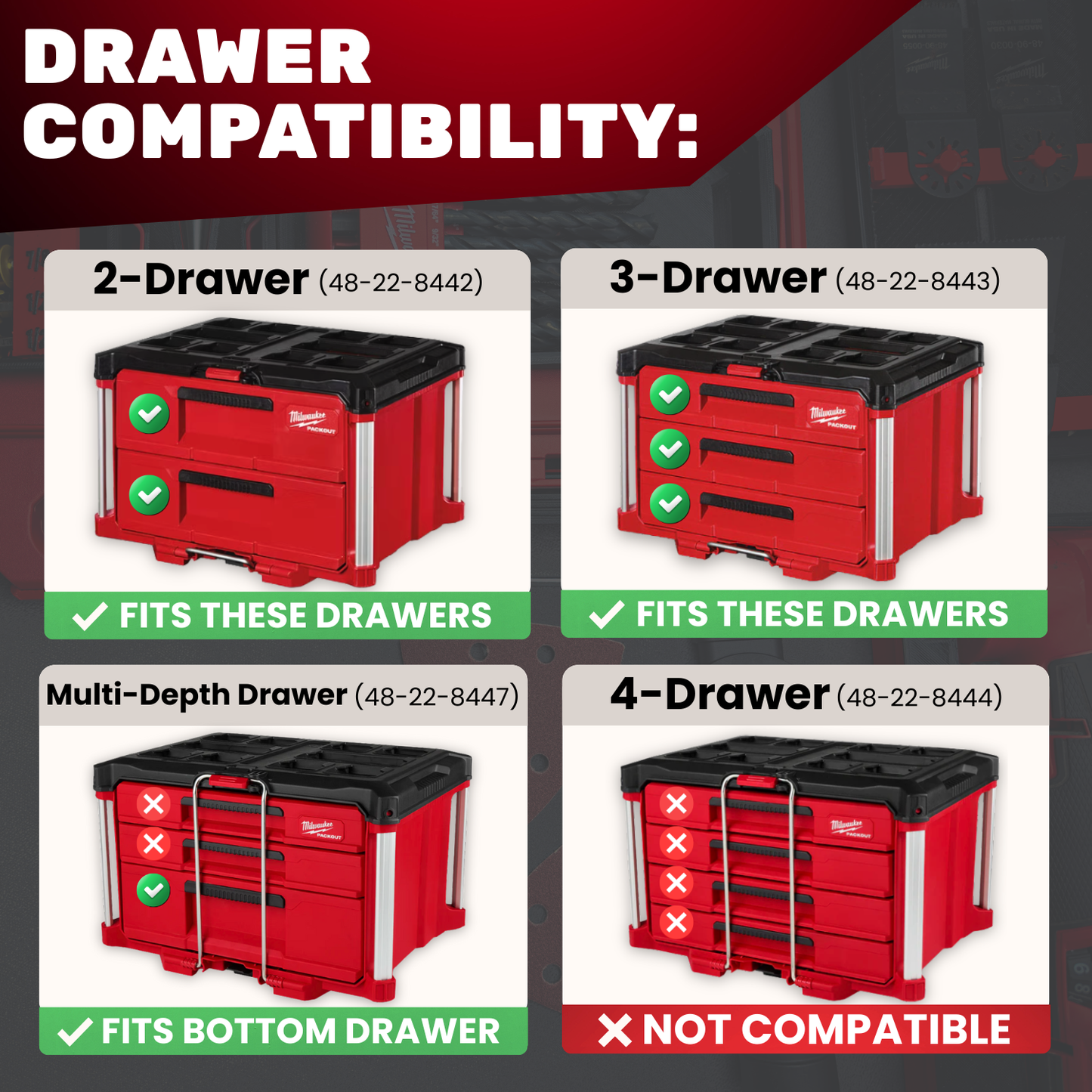 PACKOUT M12 Drill/Driver Organization Kit - Drawers